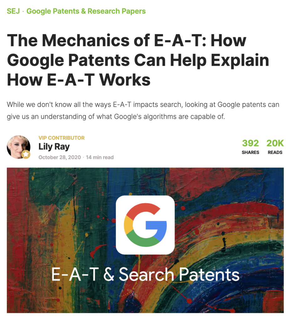 the mechanics of e-a-t lily ray bill slawski